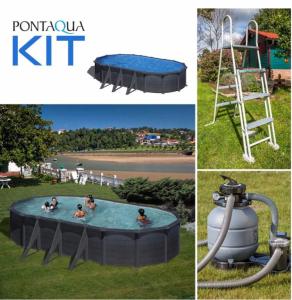Bazen PONTAQUA KIT GRAPHITE 7.3x3.75x1,2m