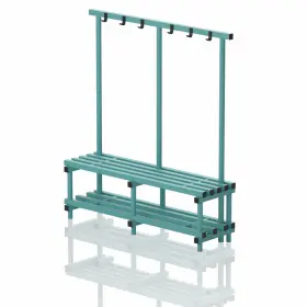Klupa 200x45x170cm od plastike za javne objekte