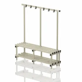 Klupa 200x45x170cm od plastike za javne objekte