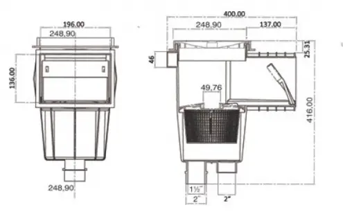 Skimer Eco standard za beton EPS100 AS