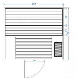 Spoljašnja bure sauna Quadra X Hanscraft