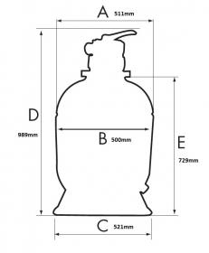 Filter za bazene 10m3/h Top Hayward