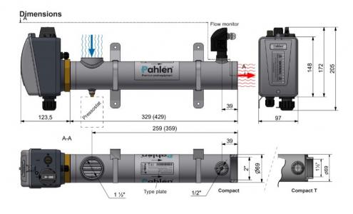 Grejač 6kW Compact Titanium Pahlen