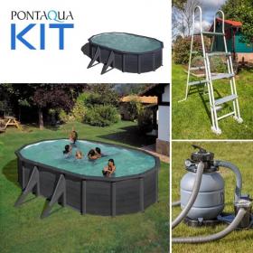 Bazen PONTAQUA KIT GRAPHITE 6,1x3,75x1,2 m