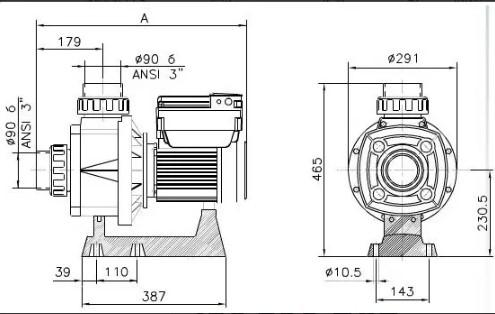 Pumpa za turbojet 63m3/h Karpa KA350 T Kripsol
