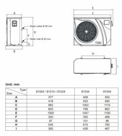 Toplotna pumpa 15,64kW Powerline Hayward 81534